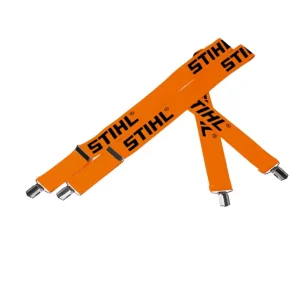 Bretellen, 130 cm, oranje, met metalen clips
